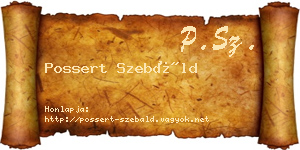 Possert Szebáld névjegykártya